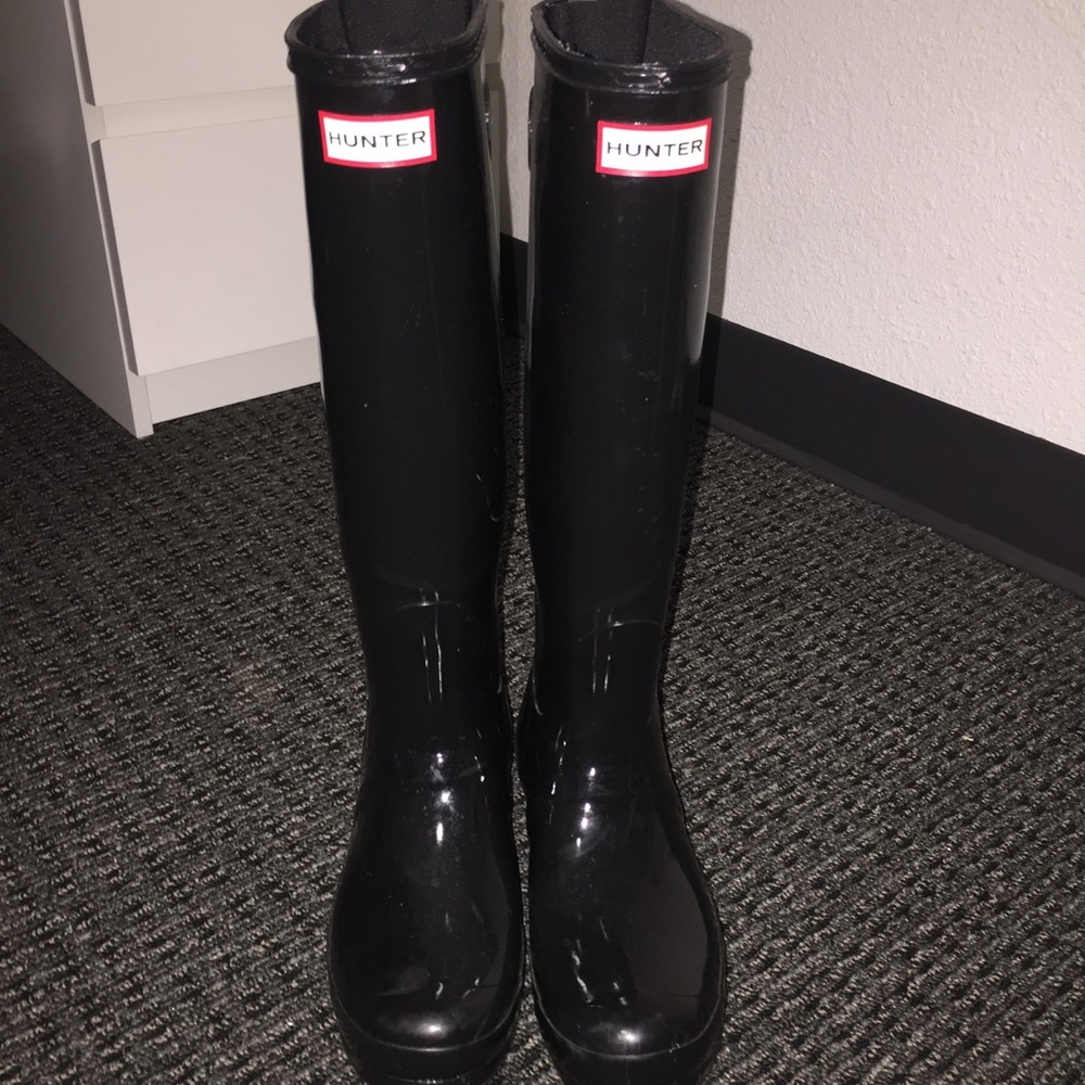 Black High Gloss Original Tall Hunter Rain Boots